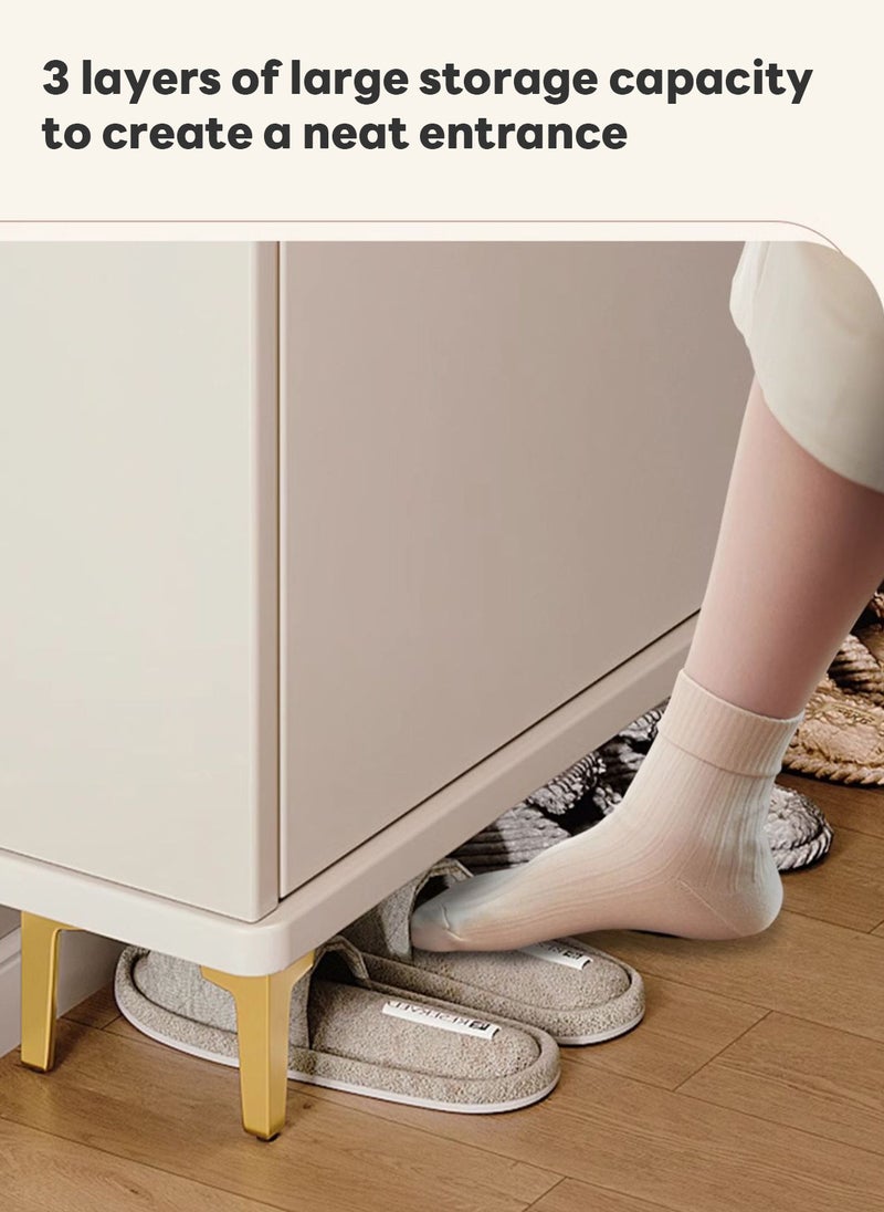 Sharpdo Home Entrance Furniture 3-Layer Ultra-Thin Shoe Cabinet, Flip-Top Ultra-Thin Shoe Cabinet, Saves Space  - Image 4