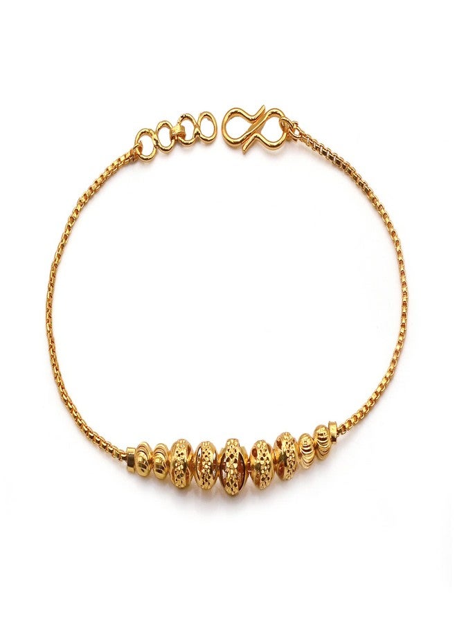 JHB Bracelet Bangle Style Gold Plated Beautiful Latest Trend Artificial Hand Bracelets for Girls and Women - Image 1