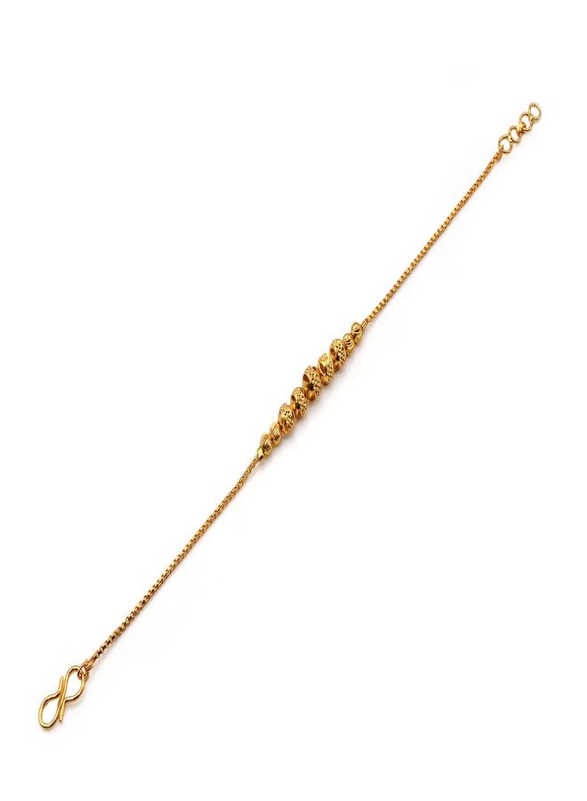 JHB Bracelet Bangle Style Gold Plated Beautiful Latest Trend Artificial Hand Bracelets for Girls and Women - Image 4