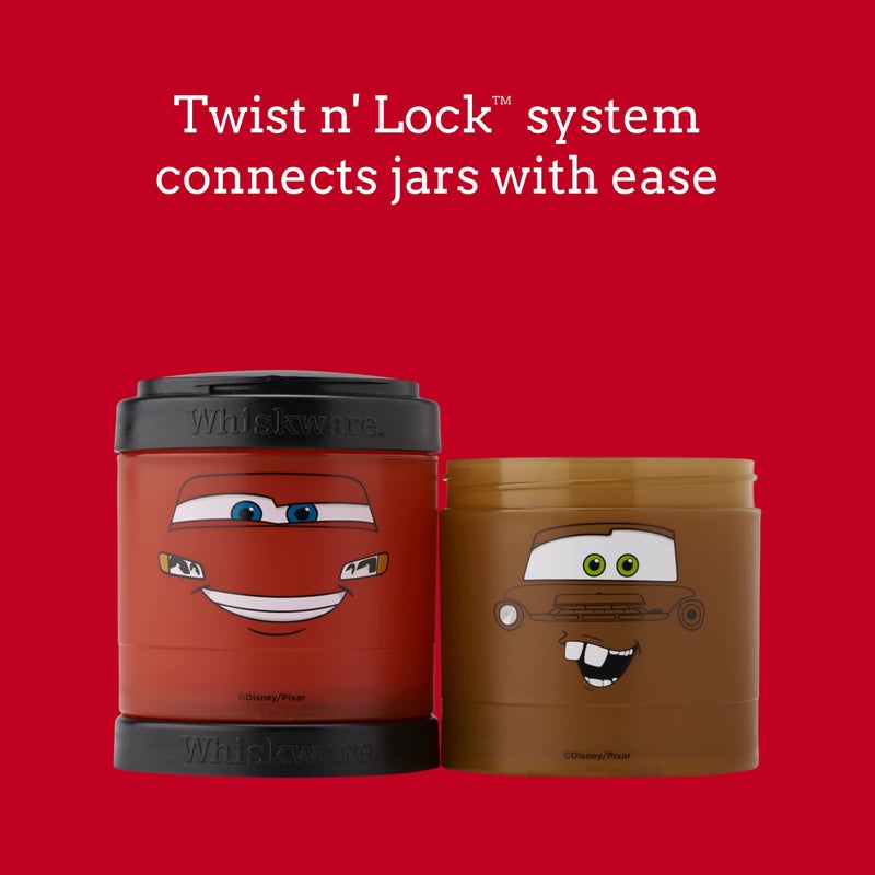 Whiskware Disney Pixar Stackable Polypropylene Snack Containers for Kids and Toddlers, 3 Stackable Snack Cups for School and Travel, Toy Story Buzz Lightyear - Image 3