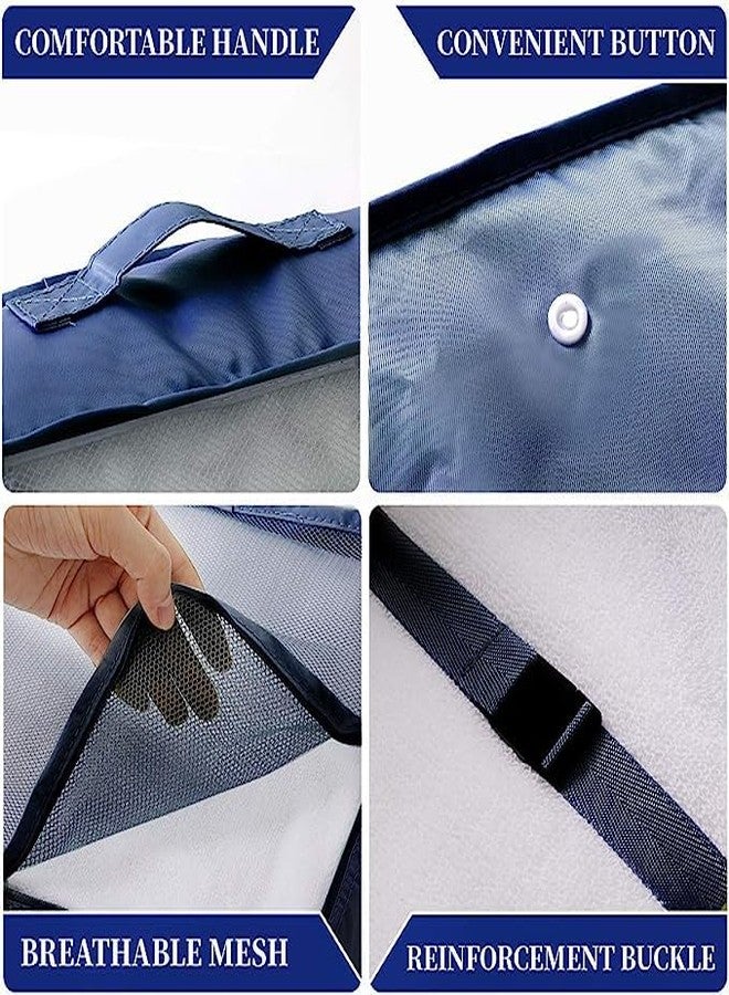 Nightstar 7 Pcs Foldable Luggage and Laundry Bag Pouch Waterproof Travel Toiletry Organizer Garment Storage Bag Portable Packing Cubes (1 Pc) (Navy Blue) - Image 4