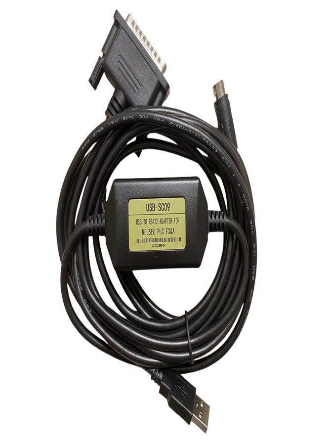 Washinglee USB Programming Cable Compatible for Mitsubishi PLC FX and A Series F2/A00/A1S and FX2N/1N/1S, for USB-SC09 Replacement, 6 FT - Image 1