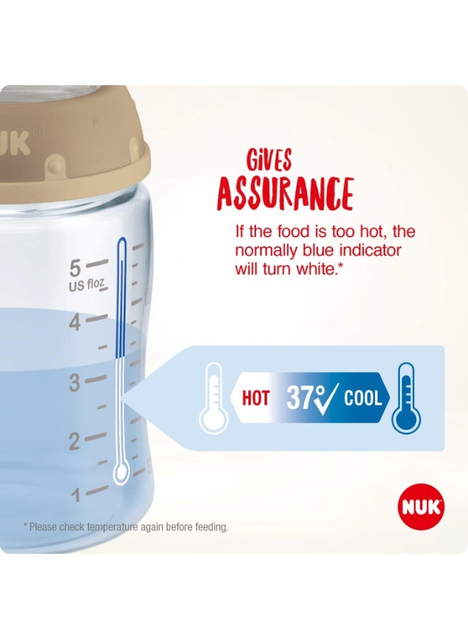 NUK Baby First Choice Feeding Bottle Set & Two Extra Teats Temperature Control Anticolic Valve 0-6 Months 3 X 300 ML - Image 3