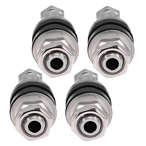 Anxingo عبوة من 4 صمامات إطارات معدنية/كروم عالية الضغط مثبتة في الصمام بحجم 502 تناسب 0.453'' - Image 4