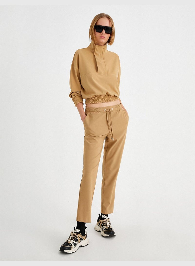 KOTON Mock Neck Zipper Sweatshirt - Image 2