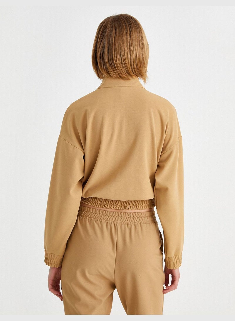 KOTON Mock Neck Zipper Sweatshirt - Image 4