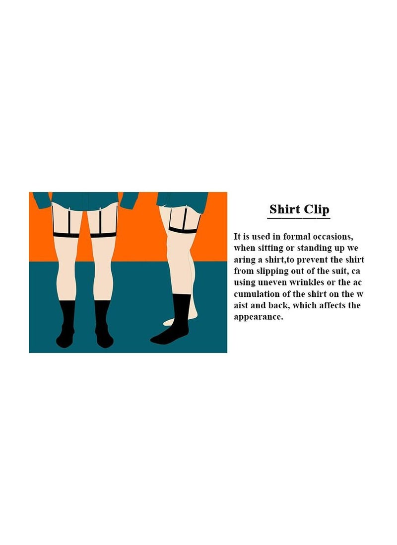 Generic - Adjustable Elastic Garter Military Shirts Holder with Non-slip Locking Clamps - Image 1