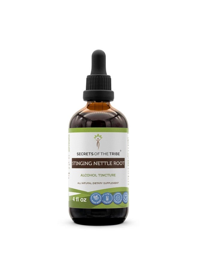 Secrets of the Tribe -Stinging Nettle Root Tincture Alcohol Extract, Stinging Nettle (Urtica Dioica) Dried Root 4 OZ - Image 1