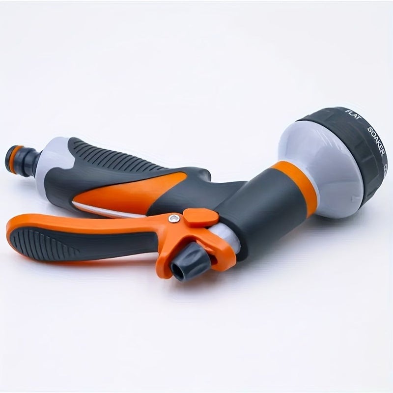 Orange Eight Function Garden Water Gun Set For Rinsing And Watering - Image 2