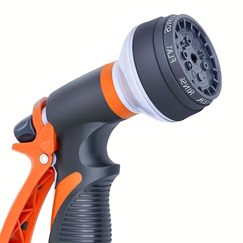 Orange Eight Function Garden Water Gun Set For Rinsing And Watering - Image 4