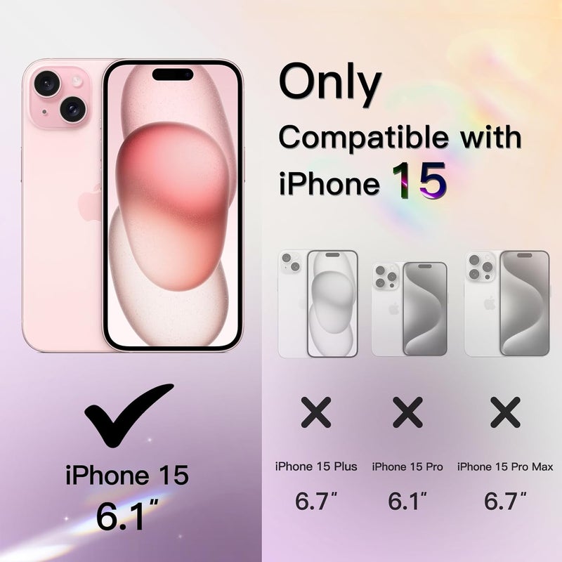 Jetech Glitter Case For Iphone 15 6.1-Inch Compatible With Magsafe, Clear Cute Bling Sparkle For Women And Girls, Shiny Shockproof Magnetic Sparkly Phone Cover Pink - Image 2