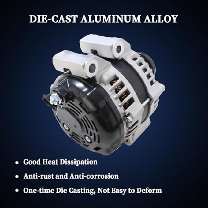 Gecious 4210000821 12V 160Amp Alternator | Compatible with 2015-2017 Chrysler 200 3.6L, 2014-2022 Jeep Cherokee V6 3.2L - Image 4