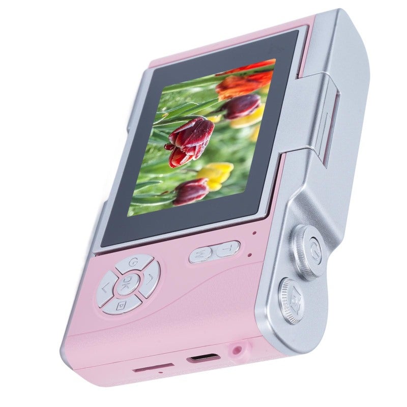 48MP Digital Camera With 2.4 Inch HD Flip Screen 1080P High Resolution Imaging - 8X Digital Zoom 2/5/10s Self Timer Built-In LED Fill Light For All-Day Outdoor Photography Pink - Image 3
