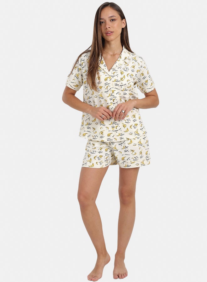 Carina Bananas Print Pyjama Set - Image 1