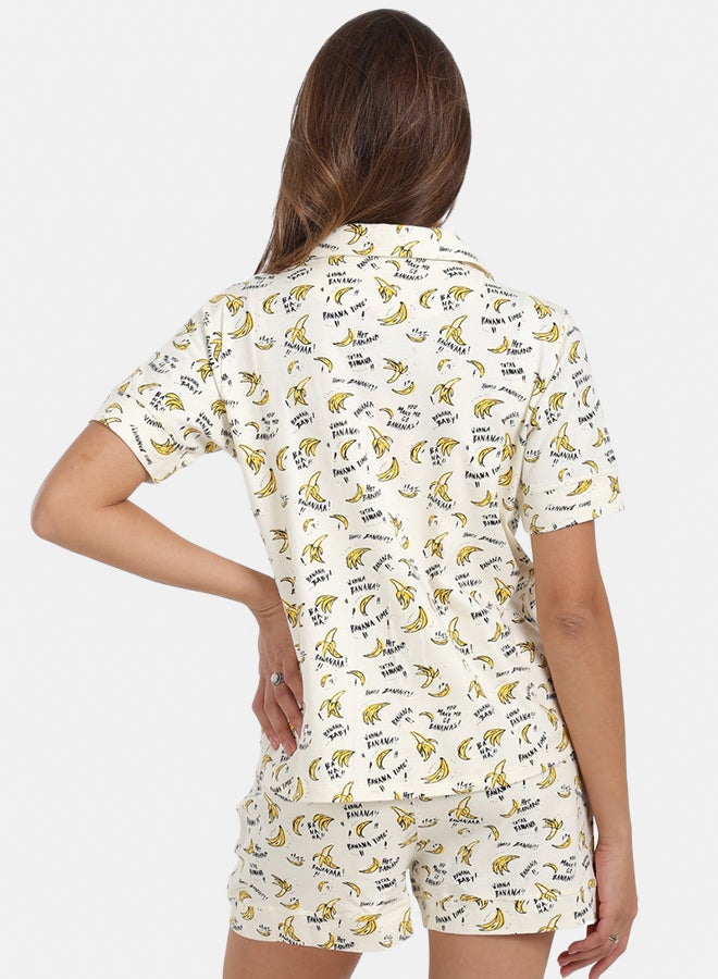 Carina Bananas Print Pyjama Set - Image 3
