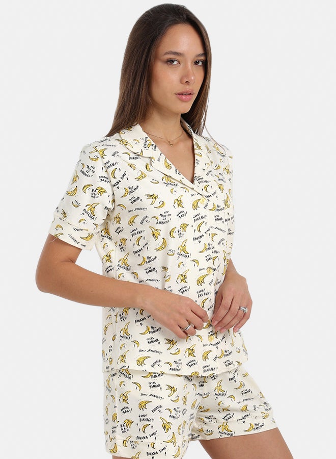 Carina Bananas Print Pyjama Set - Image 2