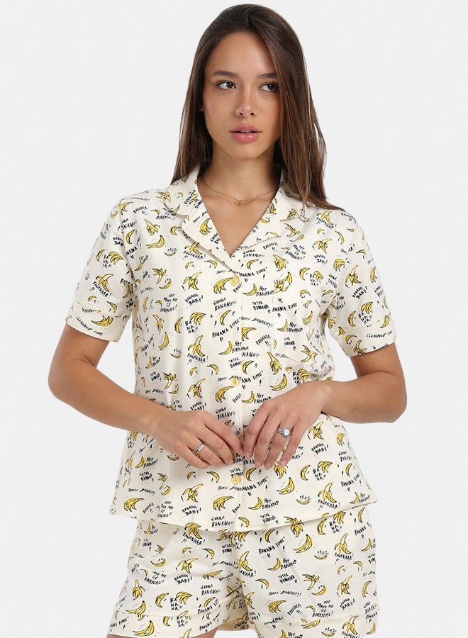 Carina Bananas Print Pyjama Set - Image 5