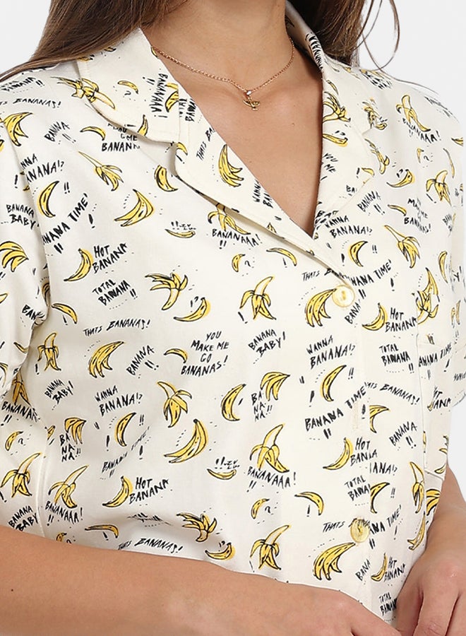 Carina Bananas Print Pyjama Set - Image 4