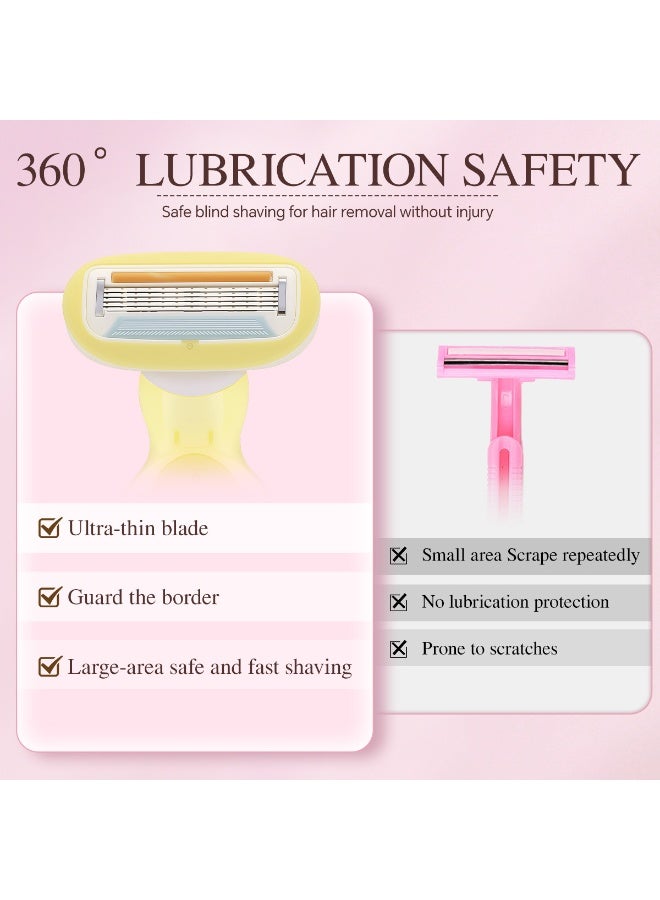 Generic Mini Razor for Women - Gentle Armpit and Bikini Hair Remover with Aloe Lubricant Strip and 1（blue）  - Image 4