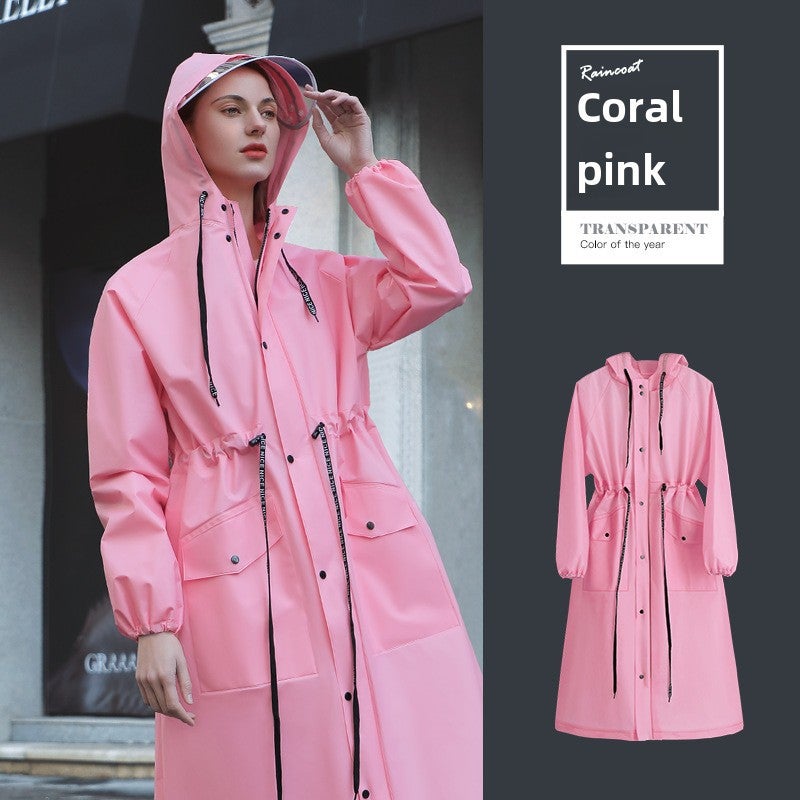 Generic Oversized Waterproof Full Body Rainwear coral pink