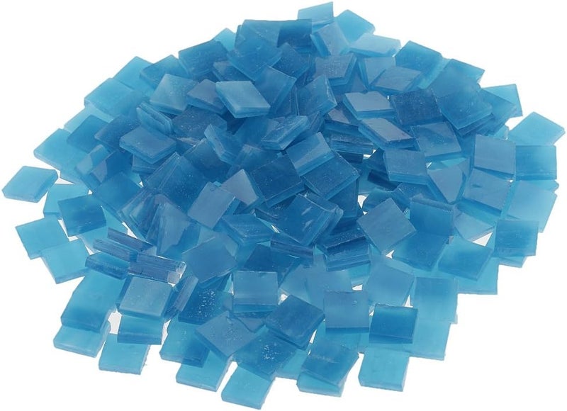 klarako 250pcs Vitreous Glass Mosaic Tiles Pieces For Arts DIY Craft 10x10mm Many Color klarakoLake blue - Image 4