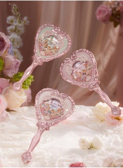 Flower Knows Midsummer Fairytales Hand Mirror Embossed Flower Hand Held Makeup Mirror-White Vanilla  - Image 3