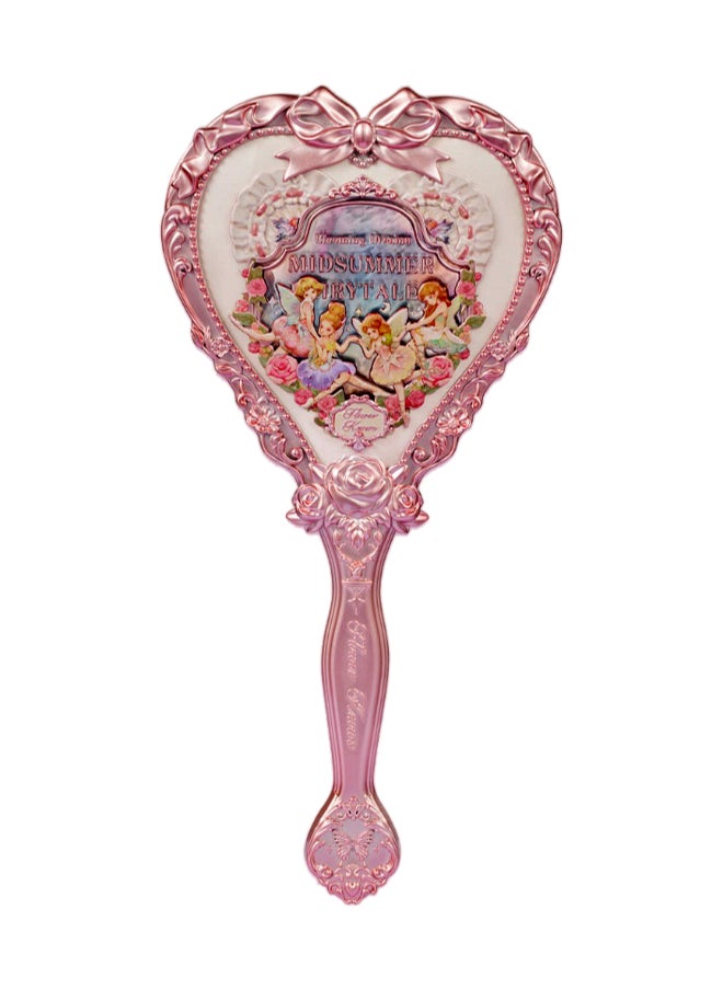 Flower Knows Midsummer Fairytales Hand Mirror Embossed Flower Hand Held Makeup Mirror-Vanilla  - Image 1