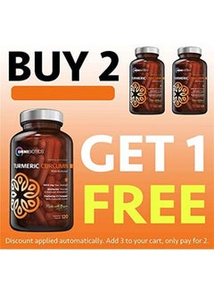 OmniBiotics Organic Turmeric Curcumin Supplement 1500mg with BioPerine | 95% Standardized Curcuminoid Extract & Organic Root Powder with Piperine Black Pepper Fruit (10mg), 120 Vegetarian Capsules  - Image 2