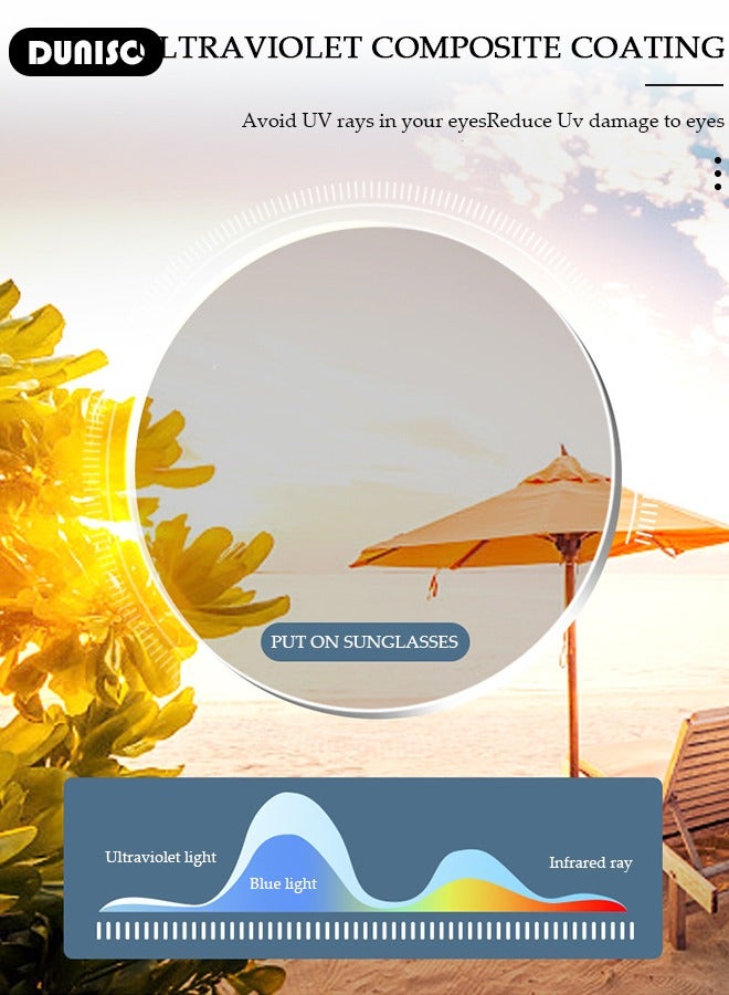 DUNISO Retro Sunglasses for Women, Trendy Square Cat Eye Sunglasses,Classic Driving Ladies Sun Glasses, Fashion Lightweight Rectangle frame， Shades for female Outdoor 100% UV400 Protection - Image 5