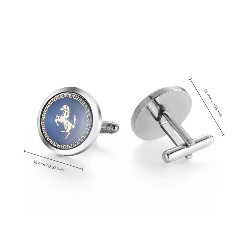 Miami Jewellery Cuff Links Cufflinks Set for Mens Boys Man Boy Formal Shirts Cufflinks for Men Blue Horse Valentine Gifts - Cufflink-M9103 - Image 5