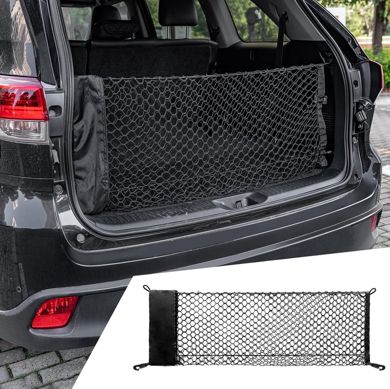 Maxzina Single & bulk storage compatible Cargo Net Compatible with 2023-2025 2026 Honda Pilot Truck Bed Cargo Net 3.28'×1.05' Double Layer Envelope Style Dense Mesh Trunk Organizer for 2024 Pilot Exterior Accessories Repeated use friendly design - Image 1