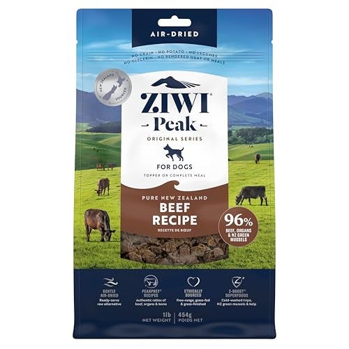 ZIWI Peak AirDried Dog Food Beef All Natural High Protein Grain Free Limited Ingredient w Superfoods 16oz