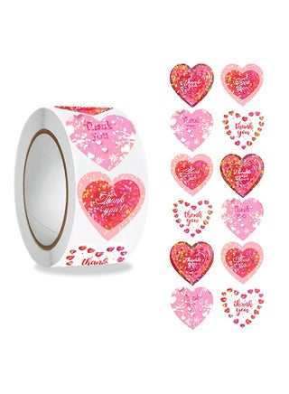 1000 PCS Heart Stickers for Kids, Colorful Heart Shape Self Adhesive Sticker, Decorative Love Stickers Labels for Valentine's Day, Kids Reward, Wedding, Mother's Day Envelopes Gift Packaging - view 5