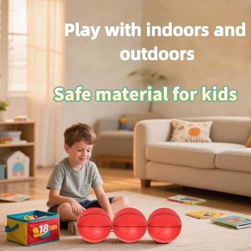 INTOWIND Mini Basketballs 3 Pack 7inch Small Basketball Size 3 Set with Pump Needle Ideal for Mini Hoop Outdoor Indoor Play Kids Basketball Party Favors - Image 5