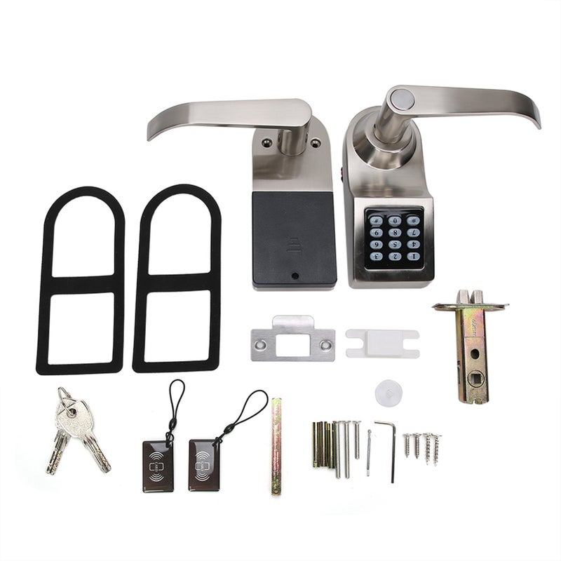 Induction Electronic Password Lock Smart Digital Door Lock with IC Card Codes and Key Unlocking Security Entry - Image 1