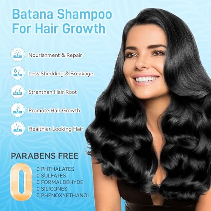 Hotiary Raw Batana Oil Shampoo for Hair Growth Dr. Sebi, Organic Batana Hair Loss Shampoo with Rosemary Oil, Onion, Biotin, Caffeine, Tea Tree, Nourishing Repair Damage Hair for Men & Women - Image 2