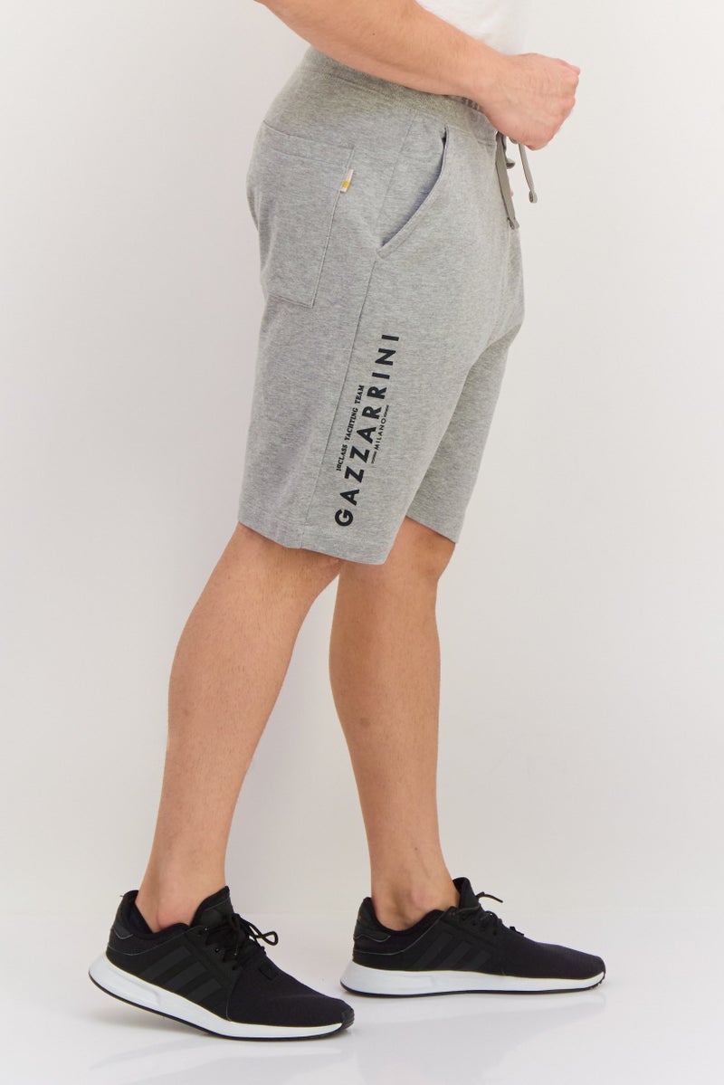 Gazzarrini Men Heather Side Pocket Basic Shorts, Grey - Image 3