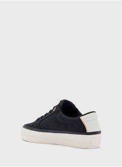 TOMMY HILFIGER Logo Detail Lace Up Low Top Sneakers  - Image 2