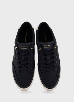 TOMMY HILFIGER Logo Detail Lace Up Low Top Sneakers  - Image 4