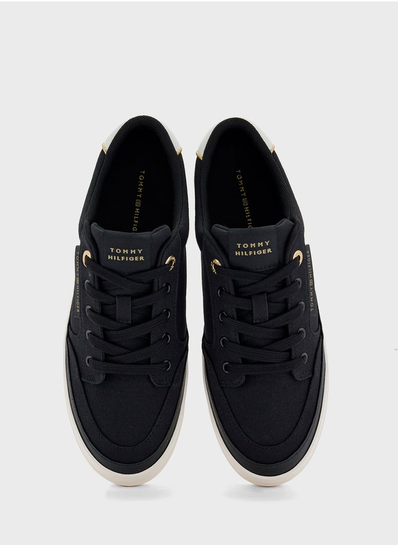 TOMMY HILFIGER Logo Detail Lace Up Low Top Sneakers  - Image 4