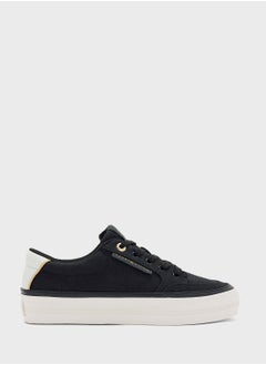 TOMMY HILFIGER Logo Detail Lace Up Low Top Sneakers  - Image 1