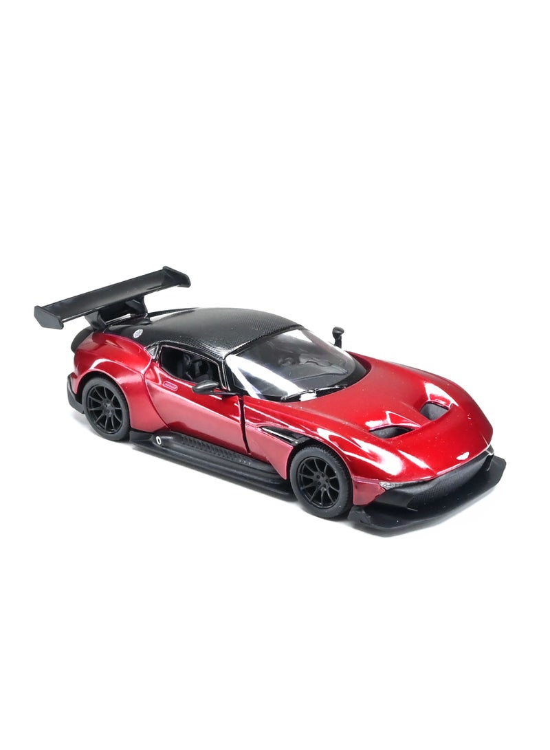 1:38 Scale Pull Back Action Door Openable 2016 Aston-Martin Vulcan with Decals Hardtop Collectible Toy Car - Image 4