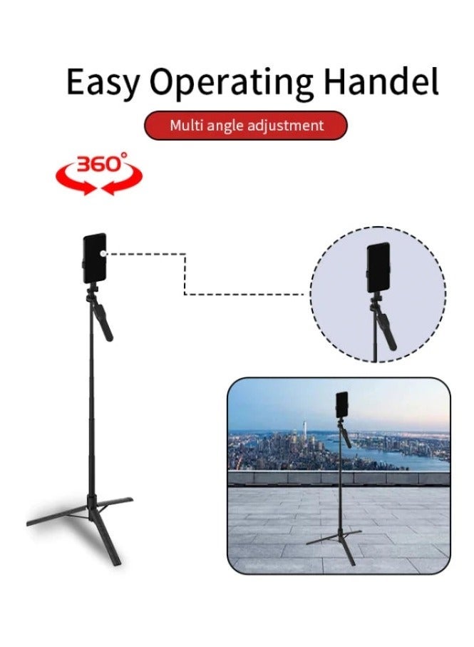 Jmary Rotation Design Camera Mount Holder 1.75m Telescopic Phone Selfie Stick Tripod - Image 3