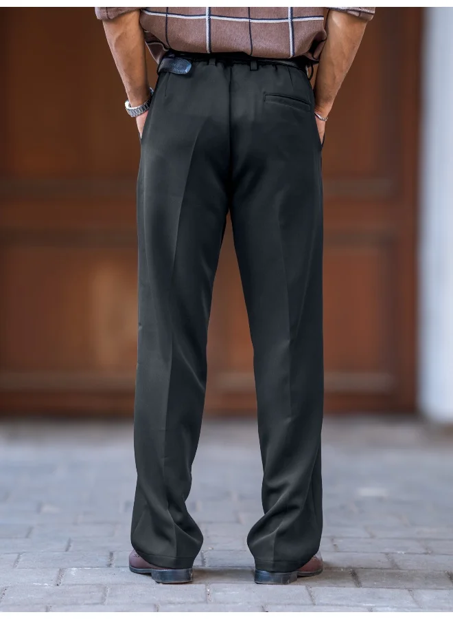 مانياك بنطلون رجالي مانياك رمادي داكن منسوج كوري