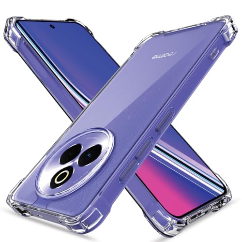Pikkme Back Cover for Realme P3 Pro 5G PC + TPU Clear Transparent Raised Edges Shockproof Protective Phone Bumper Case(Transparent) - Image 1