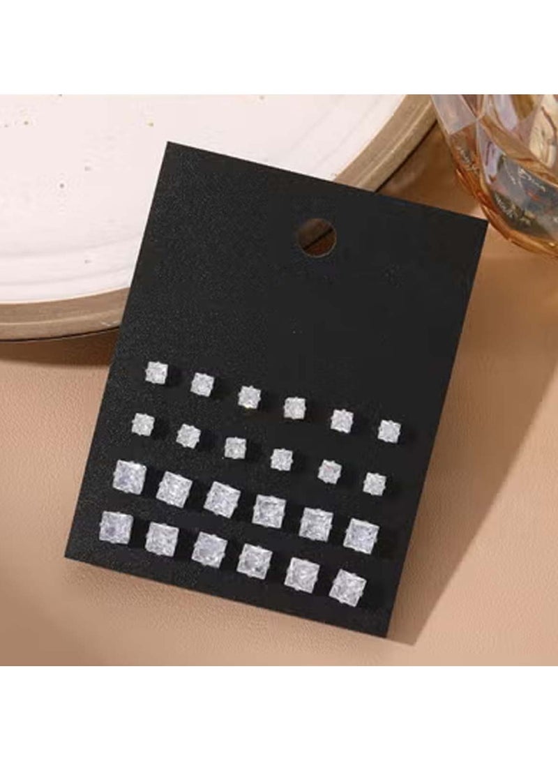 هويتك طقم أقراط كريستالية أنيقة مكون من 12 قطعة - Image 2