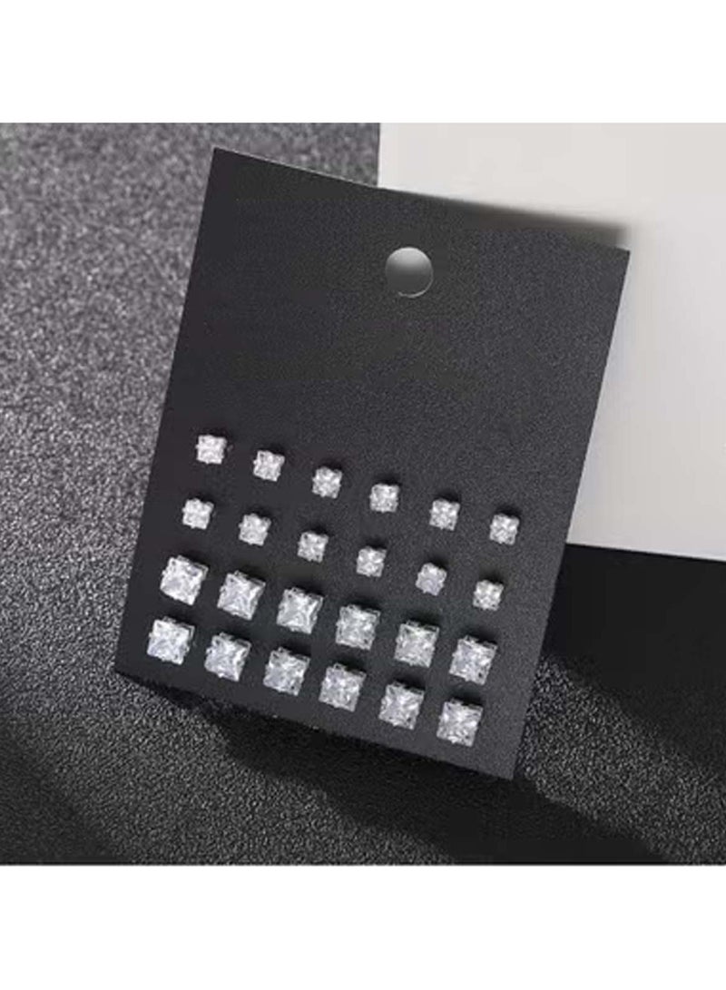 هويتك طقم أقراط كريستالية أنيقة مكون من 12 قطعة - Image 3