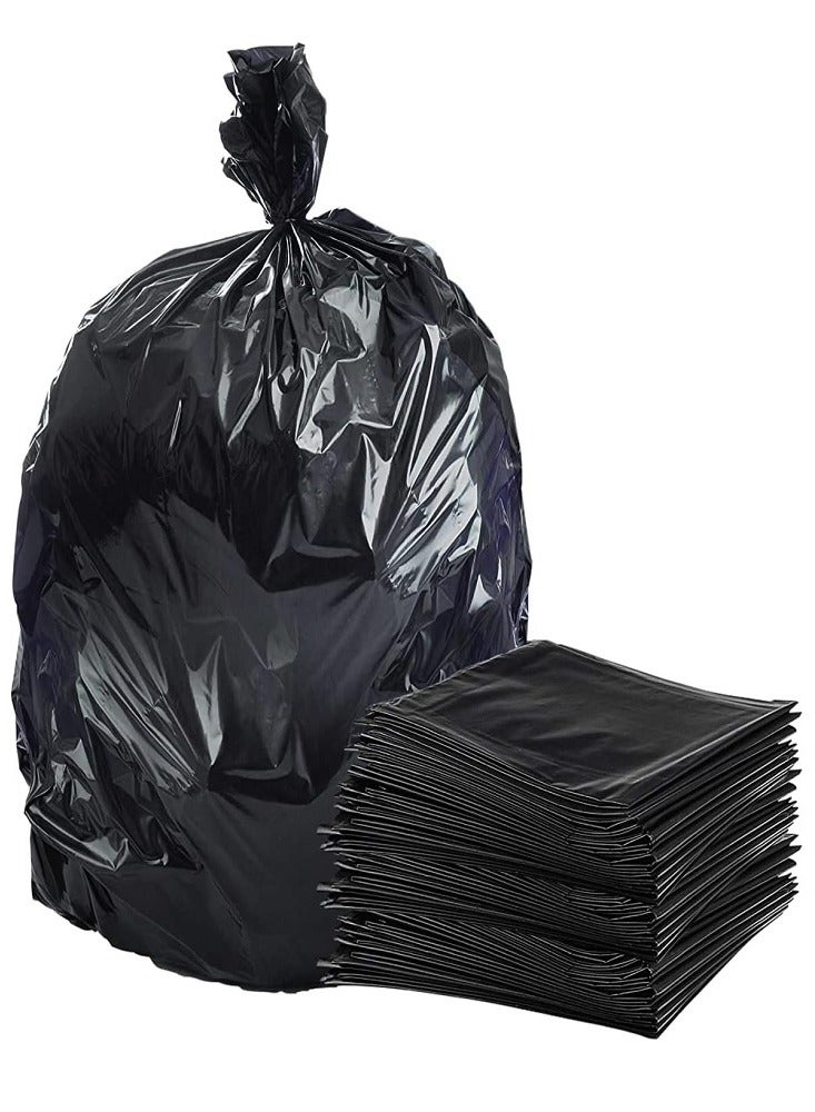 أكياس قمامة، 25 قطعة، أكياس قمامة كبيرة، كيس بلاستيكي أسود، أكياس سلة المهملات، للمطبخ والمنزل - Image 1