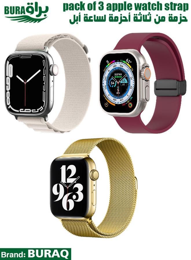 Apple Watch Band Strap For Apple Watch Ultra 2/Ultra 49mm, Series 10 46mm, 9/8/7 45mm, SE2/SE/6/5/4 44mm, 3/2/1 42mm