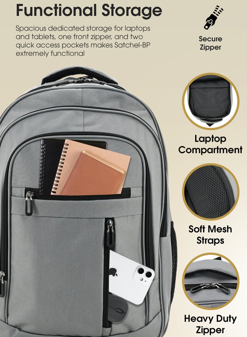 Royal "Royal Carry RC-031 20-Inch Lightweight Laptop Backpack | Water-Resistant Durable Polyester, Large Anti-Theft Laptop Compartment, Ergonomic Straps, Side & Front Pockets for Travel, Work & School – Stylish Unisex Backpack for Men & Women" - Image 1